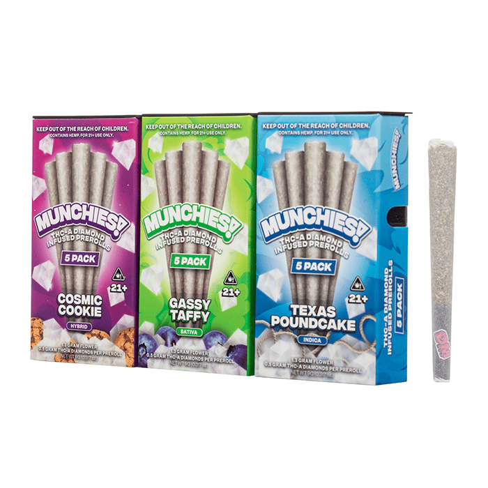 Munchies THC-A Diamond Infused Pre Rolls 5G