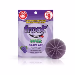 Froot Sour Grape Gummy - 100mg Single Cut-to-dose-10.5g